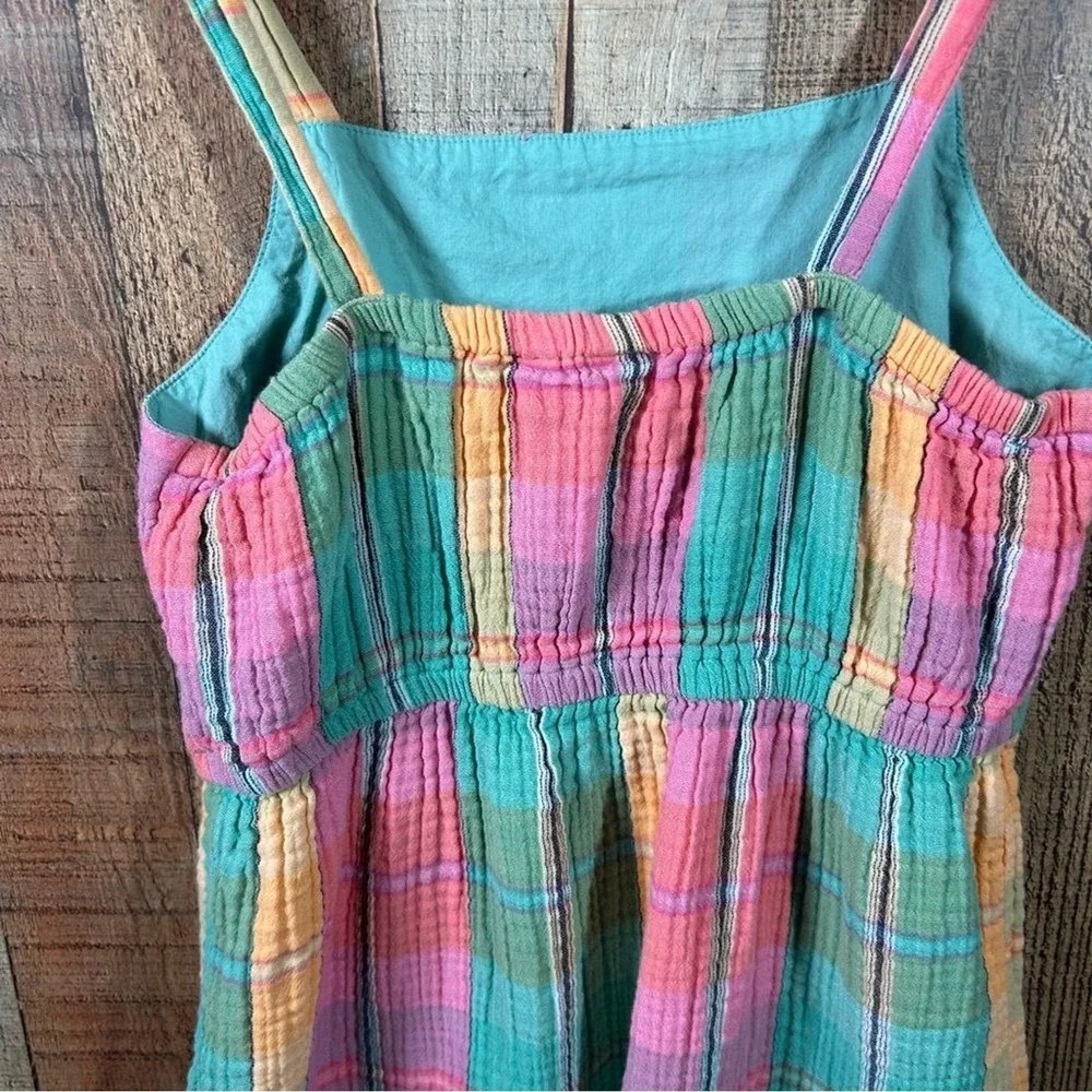 Gap Kids Madras Plaid Sundress Large 10-11Y Cotton Summer Dress Girls Casual